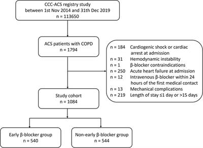 Early β-blocker use and in-hospital outcomes in patients with chronic obstructive pulmonary disease hospitalized with acute coronary syndrome: findings from the CCC-ACS project